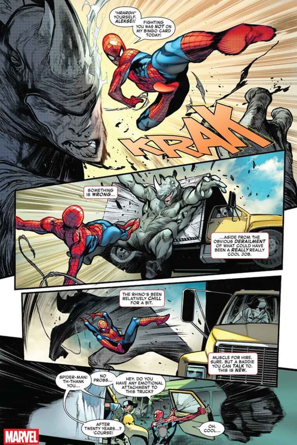 Marvel révèle la tragédie de Rhino Amazing Spider-Man (2025) Marvel Comics