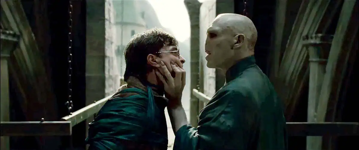 Harry Potter contre Voldemort dans Harry Potter et les reliques de la mort. Partie 2