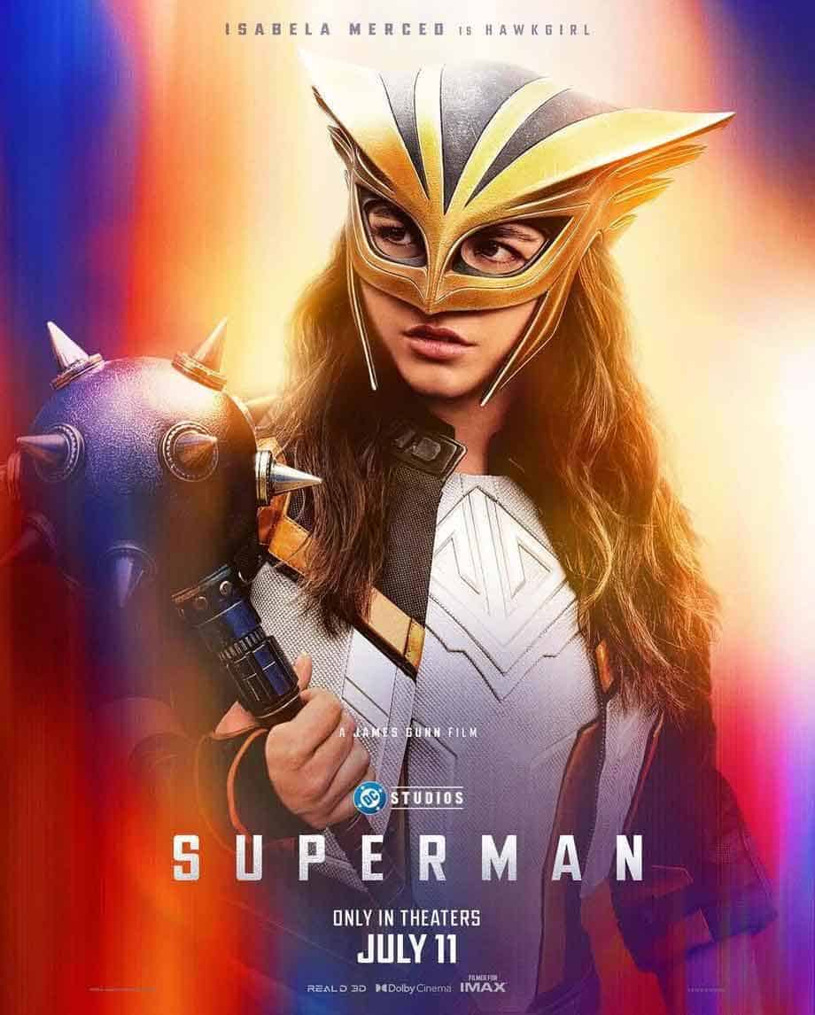 Superman partage 6 affiches des principaux héros Hawkgirl