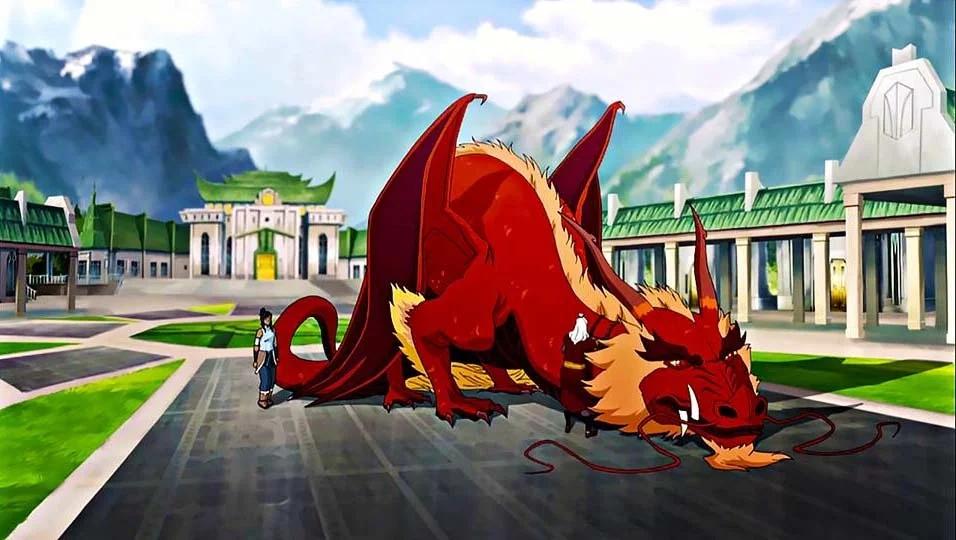 Zuko préparant son dragon à aller à la nation du feu dans «Avatar: Korra's Legend» (Image: Nickelodeon)
