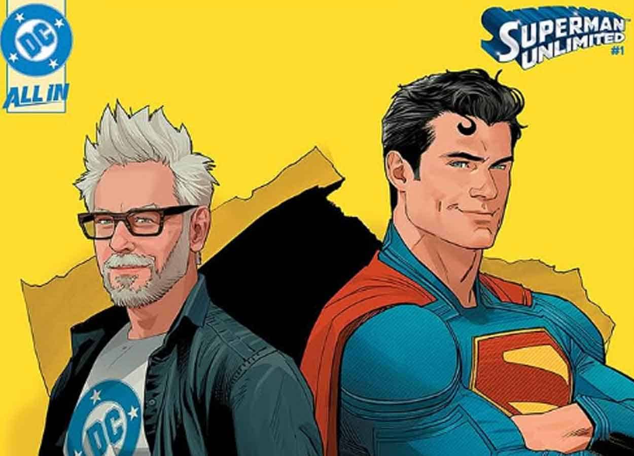 James Gunn y David Corenswet en DC Comics