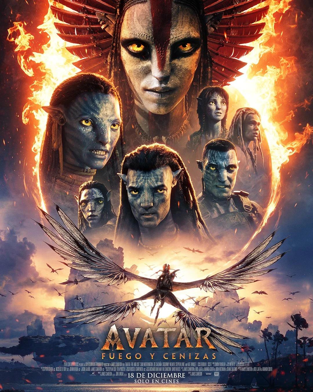 Affiche pour « Avatar : Feu et Cendres » (image : Disney)