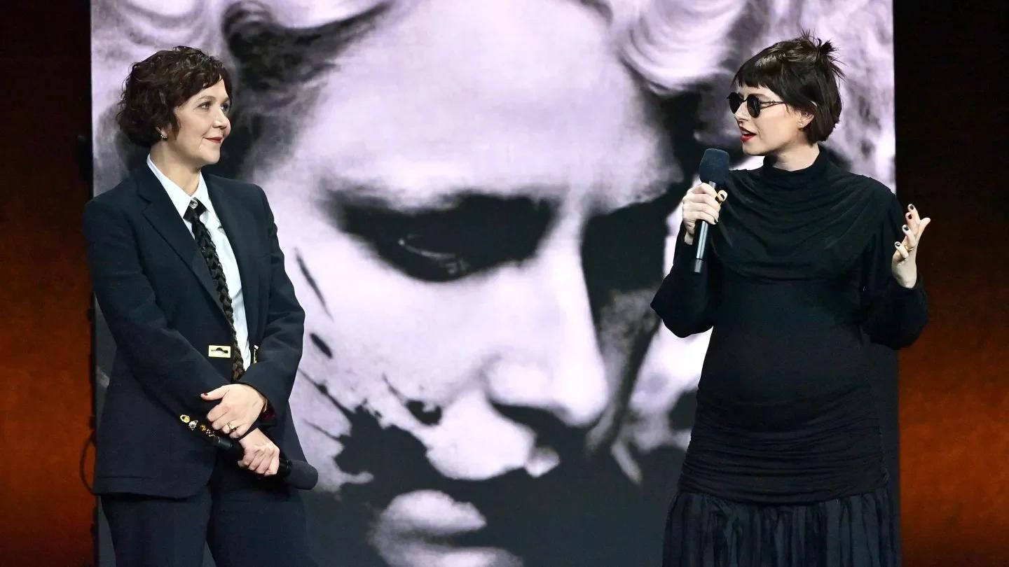 Maggie Gyllenhaal et Jessie Buckley à CinemaCon 2025 (Photo : Jerod Harris/Getty Images pour CinemaCon)