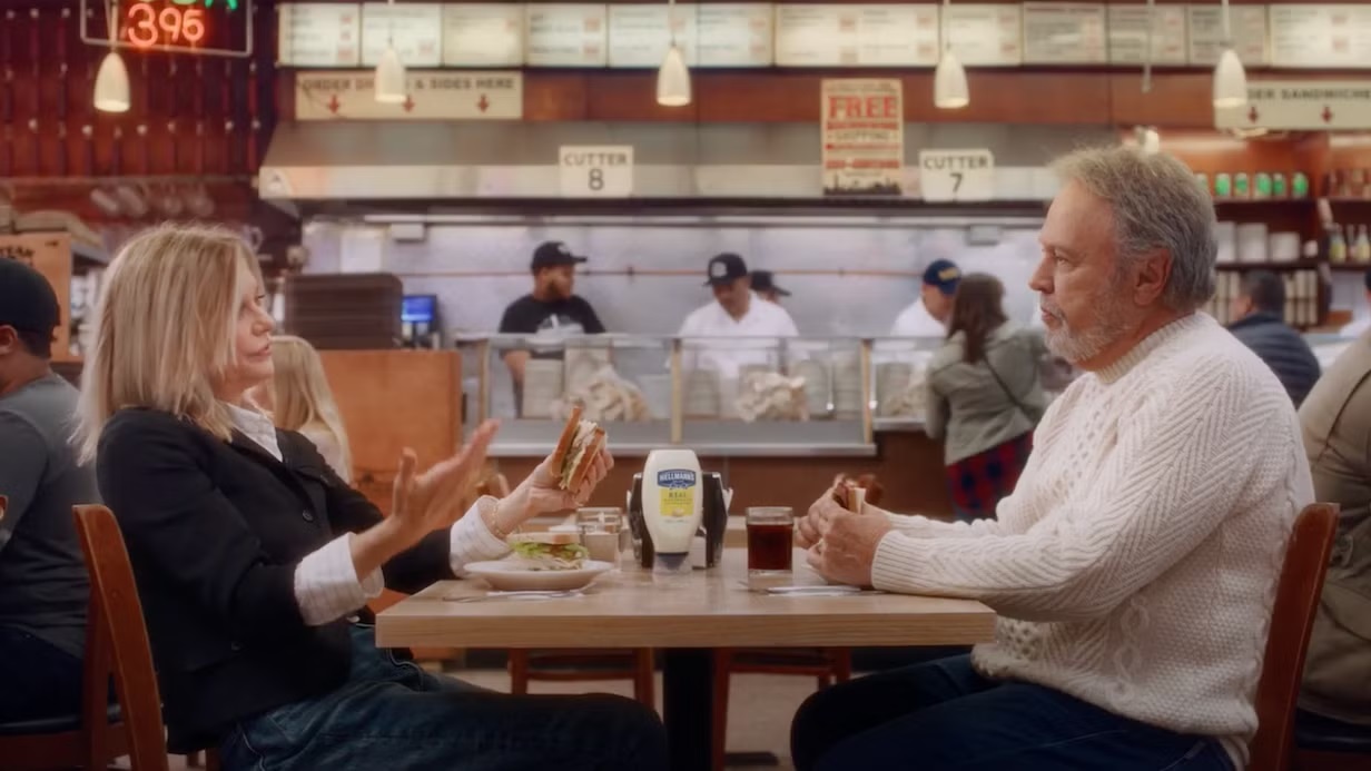 Meg Ryan avec Billy Crystal, reprenant leurs rôles de