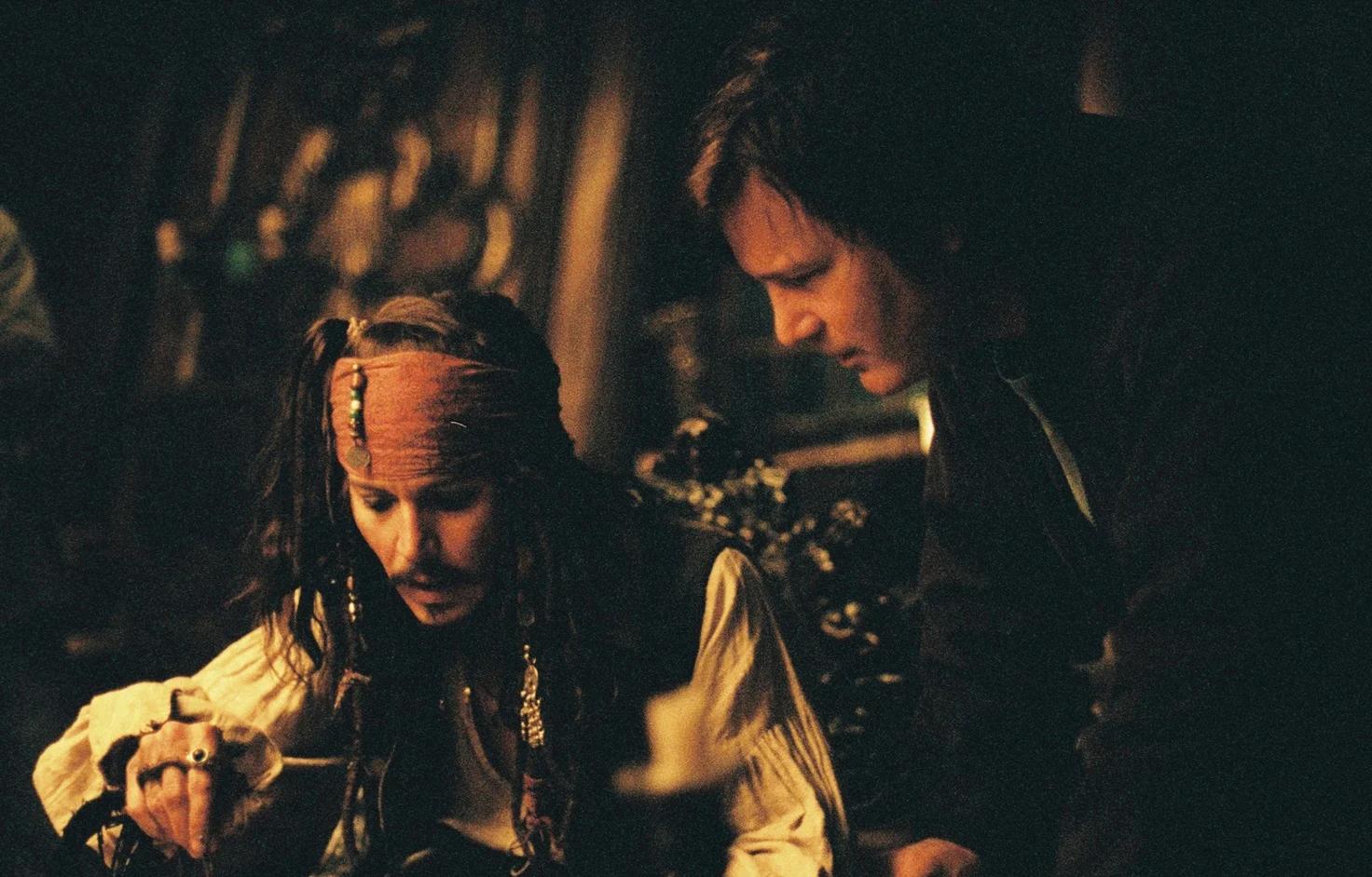Gore Verbinski et Johnny Depp sur le tournage de