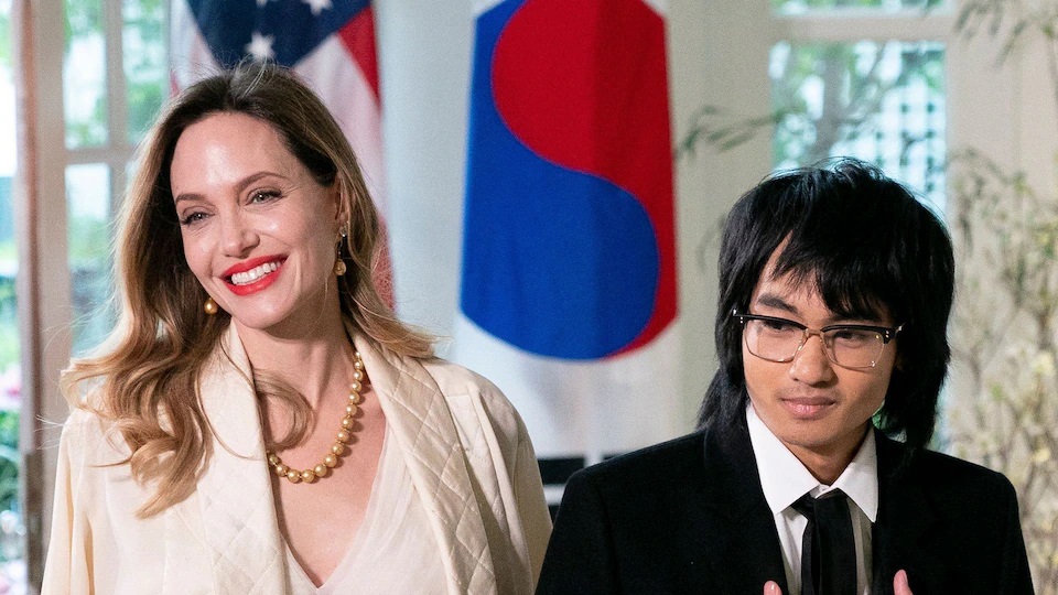 Angelina Jolie et son fils Maddox (image : Getty)