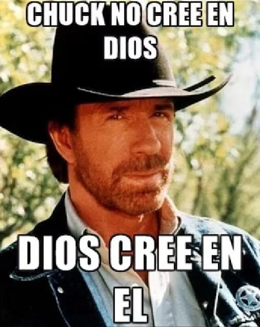 Mème sur Dieu et Chuck Norris