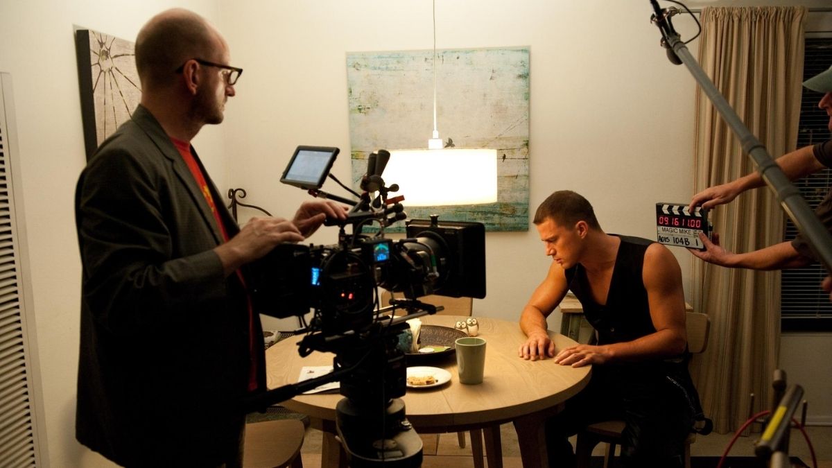 Steven Soderbergh sur le tournage de Magic Mike avec Channing Tatum