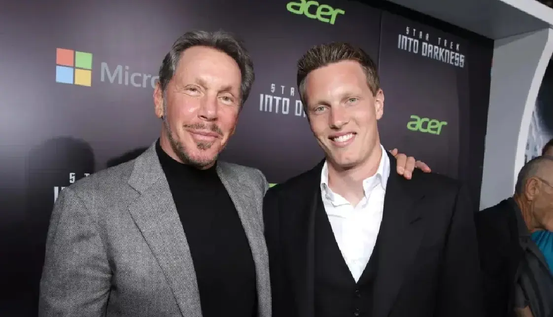 Larry Ellison et David Ellison en 2013 (Photographie : Eric Charbonneau / Getty Images)