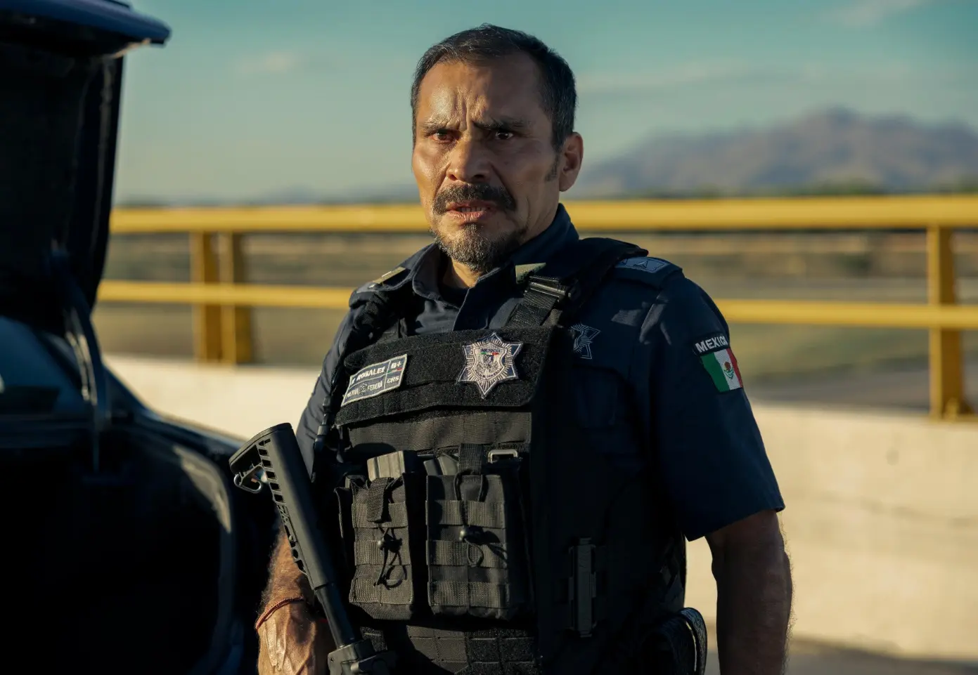 Noé Hernández dans 'The Capture' (2026) (image : Netflix)