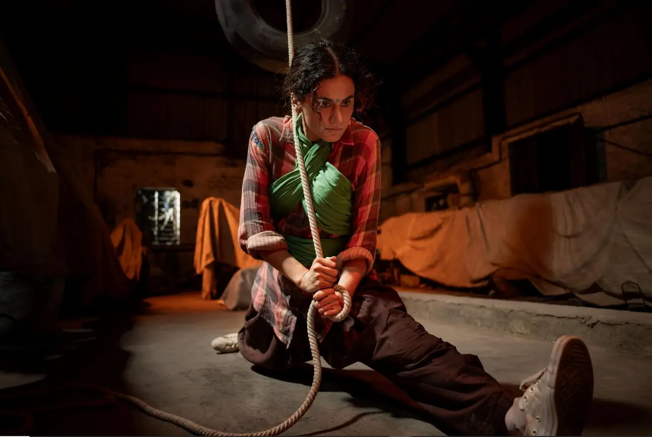 Taapsee Pannu dans « Gandhari » (image : Netflix)