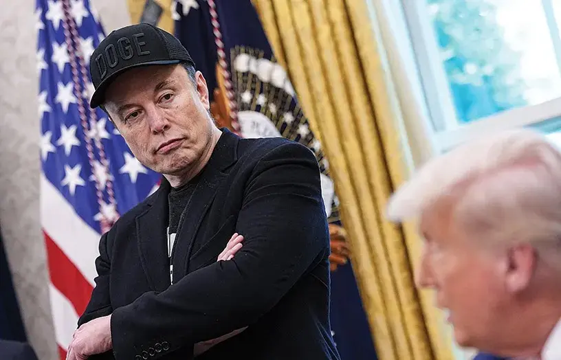 Elon Musk avec Donald Trump en mai 2025 (image : Getty)
