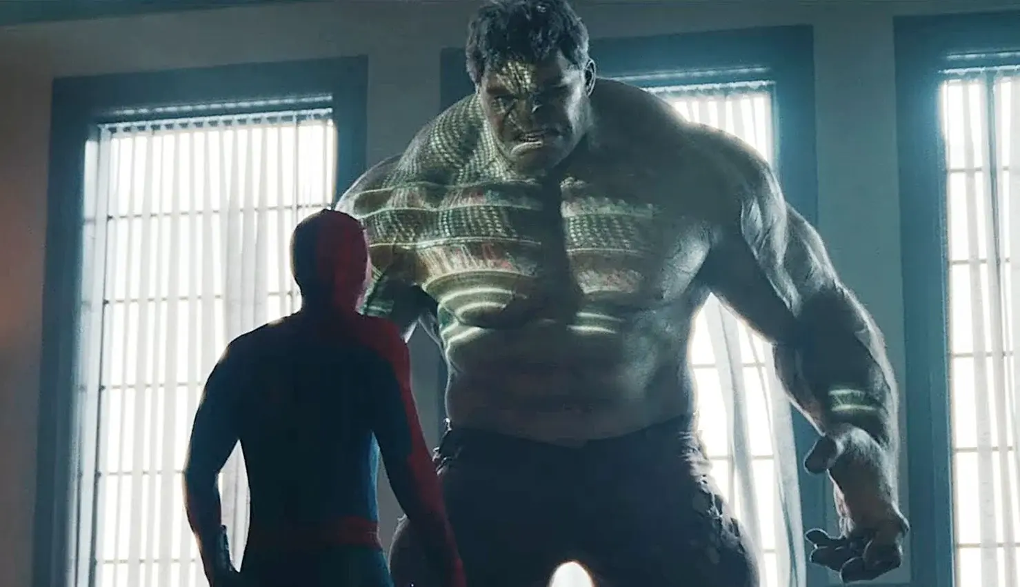 Spider-Man contre Hulk (image : Sony Pictures)