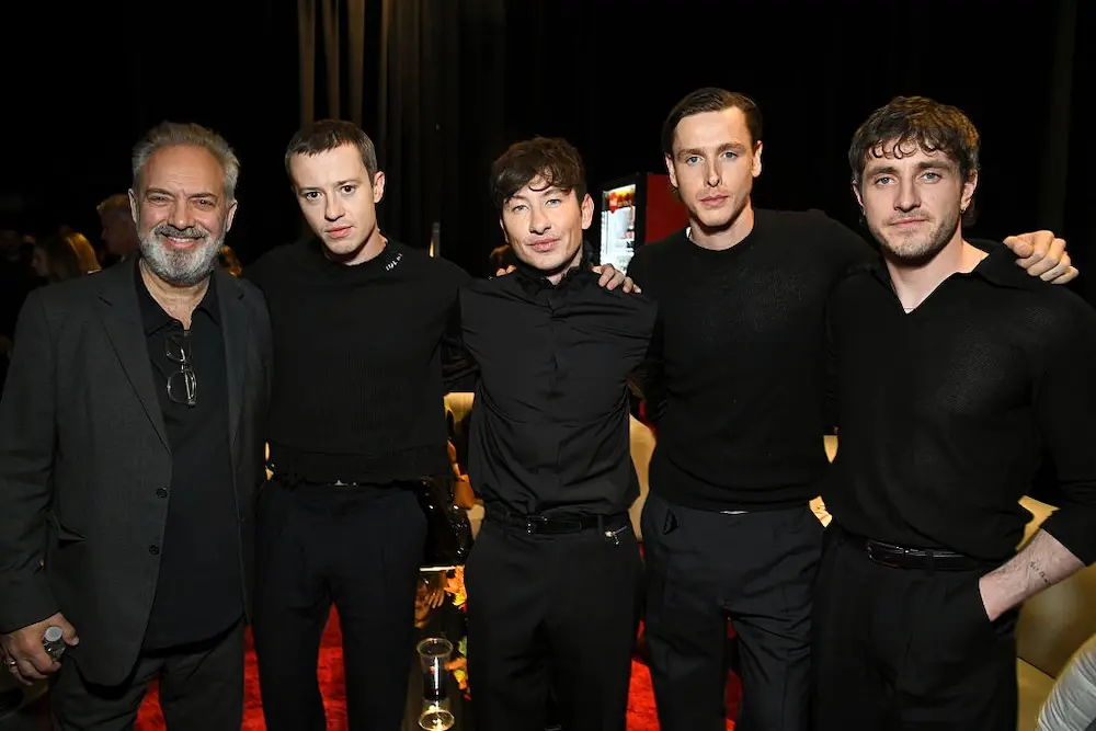 Sam Mendes, Joseph Quinn, Barry Keoghan, Harris Dickinson et Paul Mescal à CinemaCon 2025 (Photo : Alberto E. Rodriguez/Getty Images pour CinemaCon)